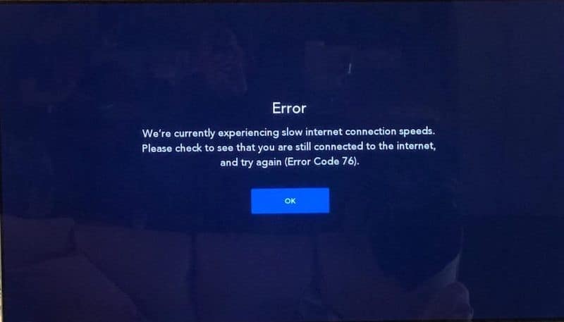 Disney Plus Error Code 76